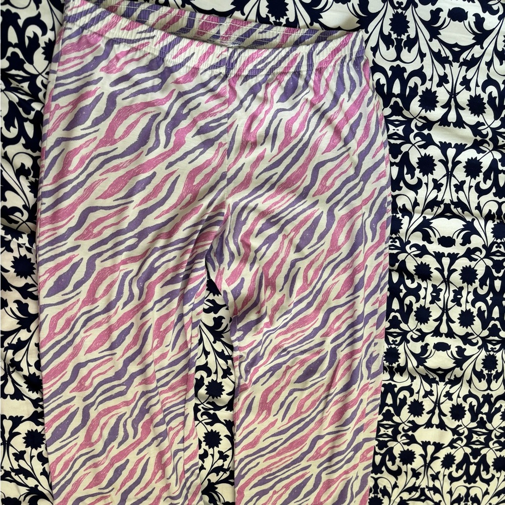 zebra print pajama bottoms